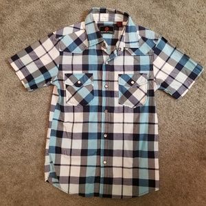 Swiss Cross Plaid Button Down